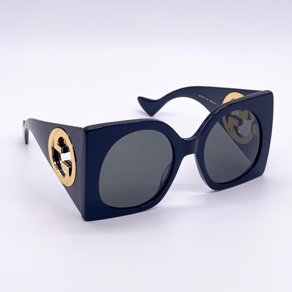 NEW GUCCI GG1254S 001 BLACK WOMEN OVERSIZED SUNGLASSES GUCCI - Picture 4 of 11